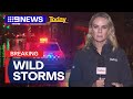 Weather warning in place as wild storms wreak havoc across Melbourne  9 News Australia