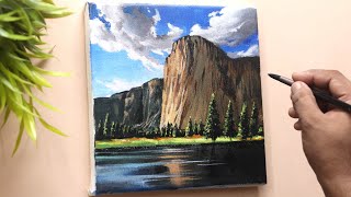 Old Brown Mountains | Acrylic Painting | Paint with Shiba