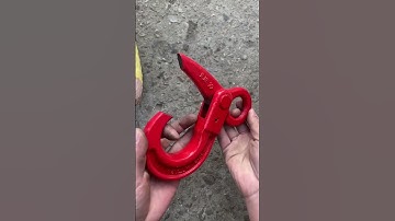 G80 European type eye self-locking hook.  #hook #rigging