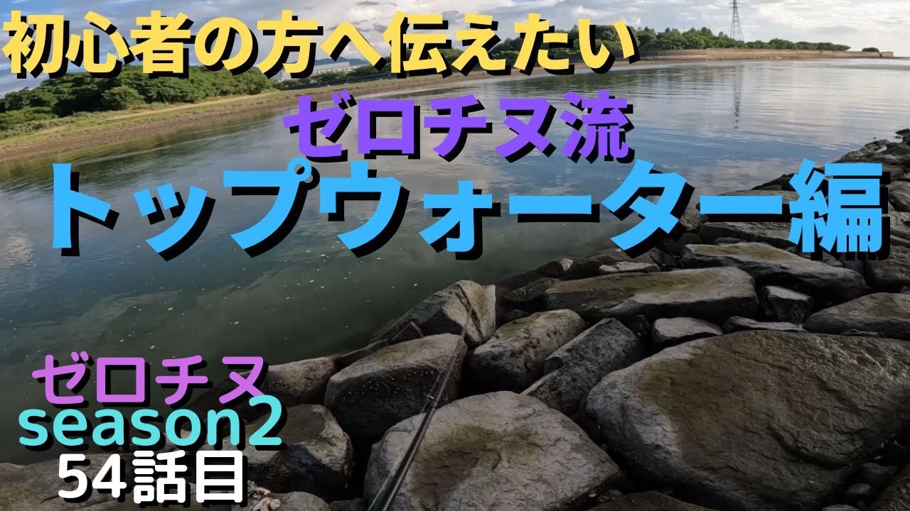 【チニング】ゼロチヌ　season２　初心者の方に伝えたい　トップウォーターチニングのあれこれ【チヌ】