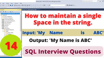 14.How to maintain a single space in the string|Remove Whitespaces from a String in SQL|PandeyGuruji