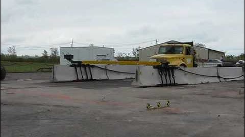 crash test-kit based (concrete jersey barrier) tilt/swivel arm barrier crash test certification