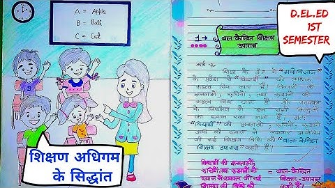Shikshan Adhigam ke Siddhant | Project file | D.El.Ed 1st Semester | BTC 1st semester
