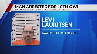 Barron County man arrested for 10th OWI