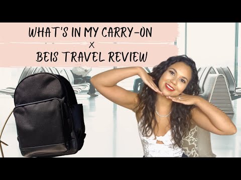 What's In My Carry On + Travel Essentials | Beis Travel Review