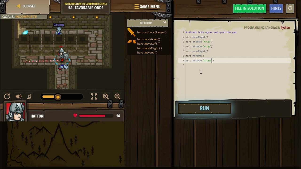 CodeCombat level 5a answer - YouTube
