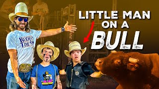 Download Lagu We Put A Little Person On A Bull!! Rodeo Time 383 MP3