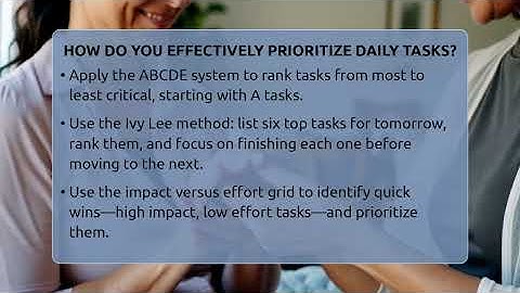 How Do You Effectively Prioritize Daily Tasks? - The Personal Growth Path