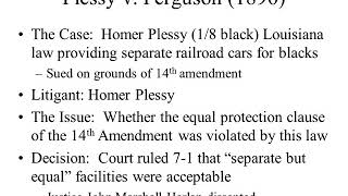 Unit 3, Section 3a  Famous Court Cases, Video Lecture #1