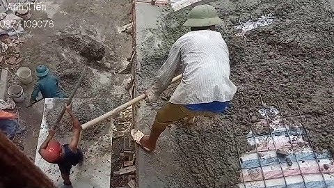 Đổ bê-tông mái vòm kiểu thợ quê — Pouring concrete dome