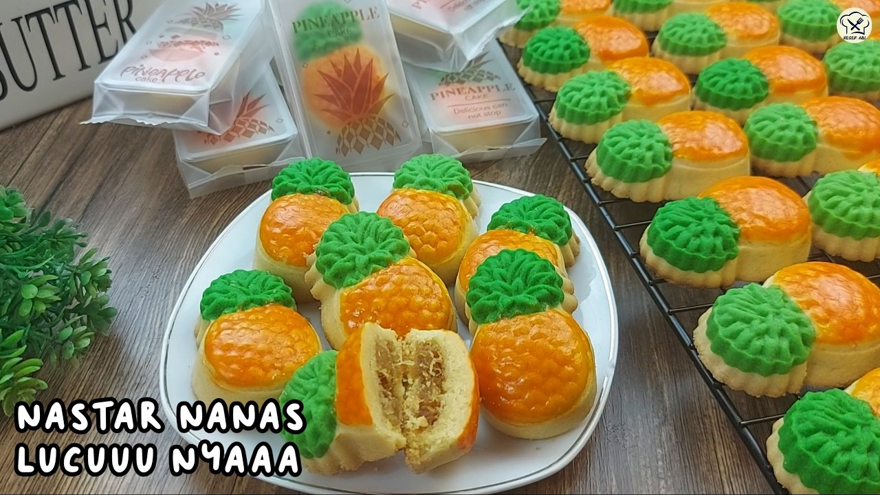 YUK BUAT NASTAR TAIWAN | NASTAR JUMBO BENTUK NANAS YANG BISA DIKEMAS DENGAN CANTIK