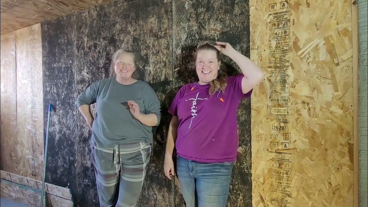 Using Osb instead of Drywall//Recycling and Reusing to finish the tiny