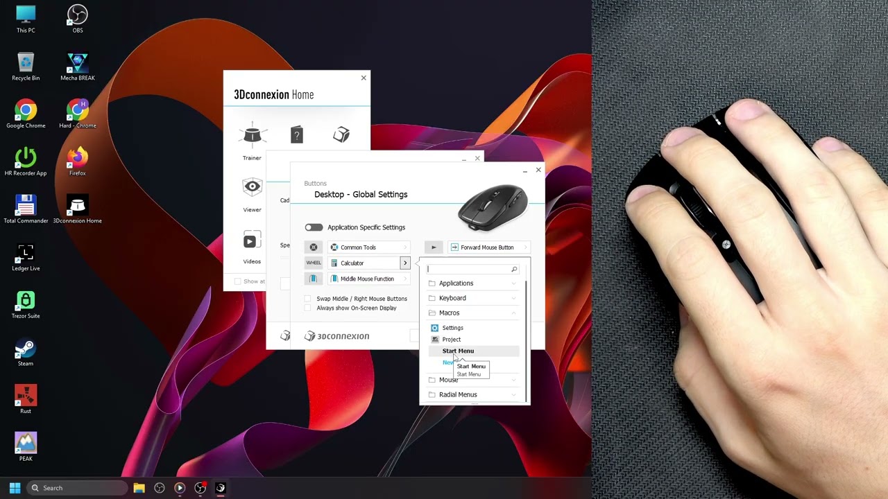 3Dconnexion CadMouse Compact – Как создавать макросы