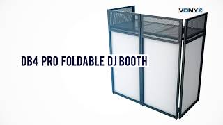 Vonyx DB4 Pro Foldable DJ Booth System with 4 screens 180.050