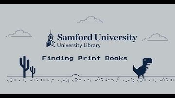 Finding Print Books