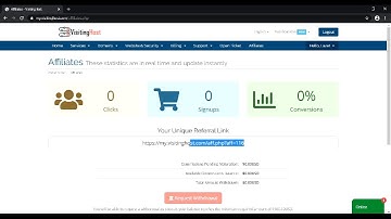 How to get your affiliate link - VisitingHost - WHMCS