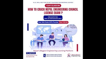How to Crack Nepal Engineering Council License Exam for Engineering? Online Session by N.I.E.