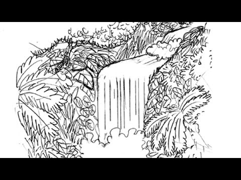 desenhando uma cachoeira com tiburcio youtube