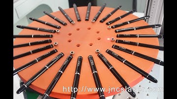 pen laser marking machine with rotary table, fiber laser marking machine
