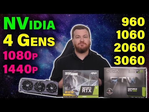 4 Gens of NVidia 60 Series — GTX 960 to RTX 3060 — 17 Games Tested