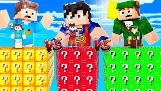 CUBO DE LUCKY BLOCK GIGANTE DA FAMÍLIA ARQUEIRA NO MINECRAFT!! (BETO, ROBIN, DAVI)