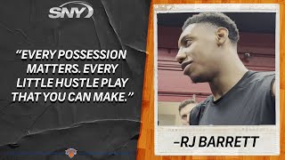 RJ Barrett on NBA playoff games: ‘every possession matters’ | Knicks News Conference | SNY