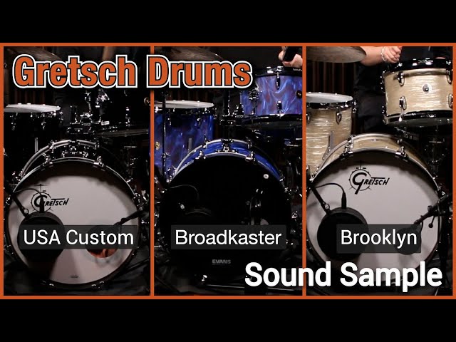 Gretschを代表する3種類のドラムセットを収録しました！（USA Custom
