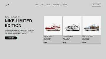 Build a Responsive Shoes Website with HTML CSS & JavaScript