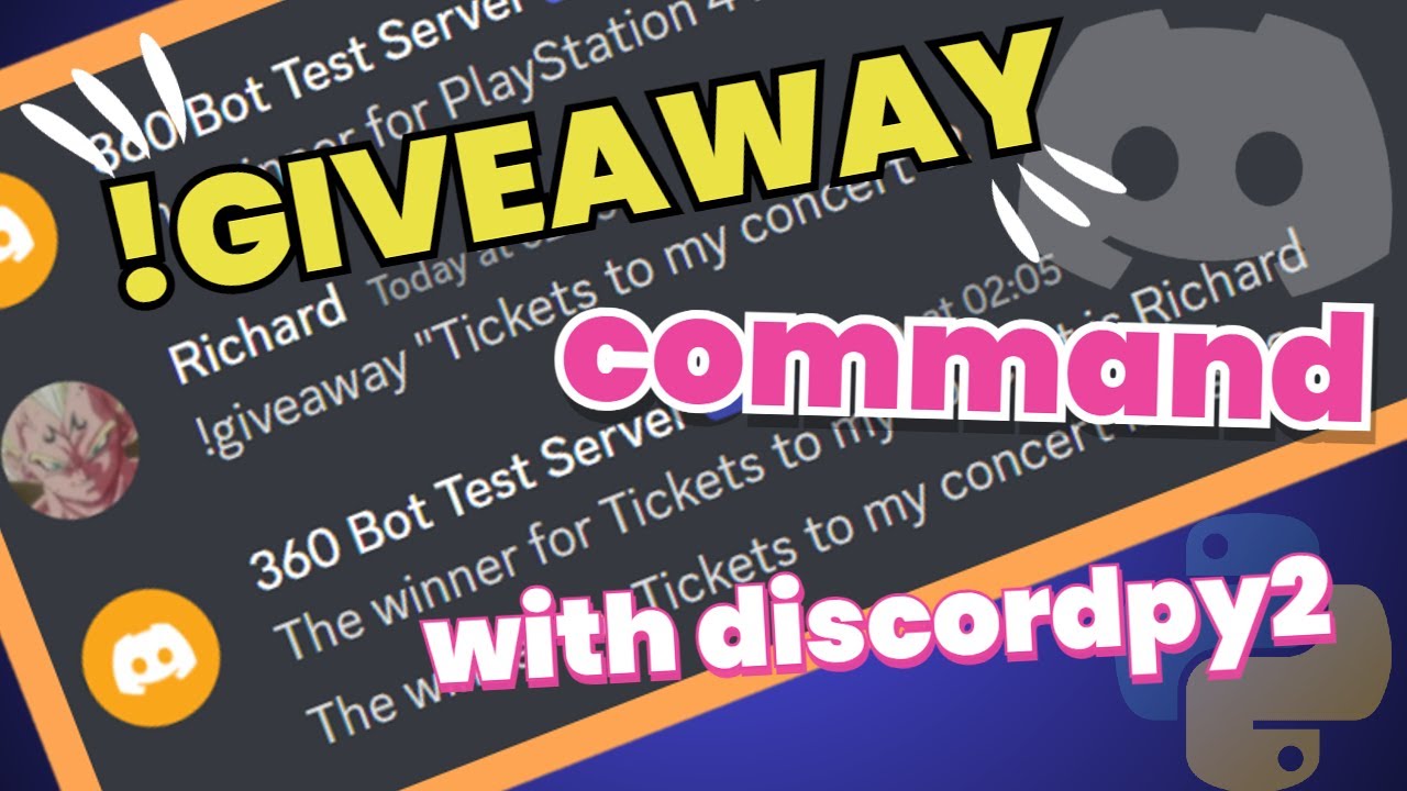 How to make a Giveaway bot with Discord.py