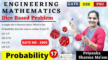 Dice GATE Problem 6 I Engineering Mathematics by Priyanka Sharma Mam