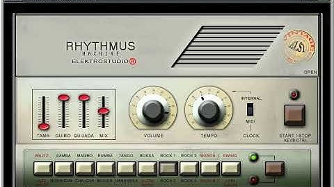 Rhythmus VST rhythm machine (Elektrostudio) - Preview of 16 sound patches