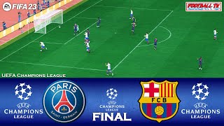 PSG vs Barcelona - UEFA Champions League 23\/24 Final | FIFA 23 Full Match | PC Gameplay 4K