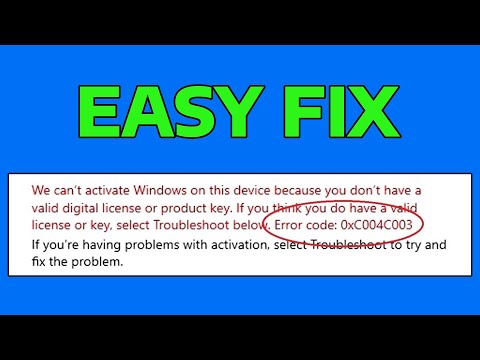How To Fix 0xC004c003 Activation Error Code in Windows