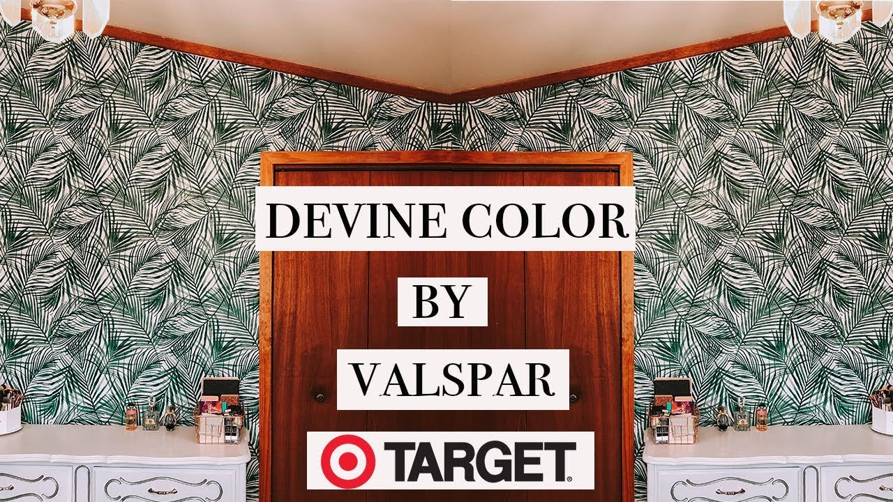 HOW TO APPLY PEEL & STICK WALLPAPER DEVINE COLOR BY VALSPAR YouTube