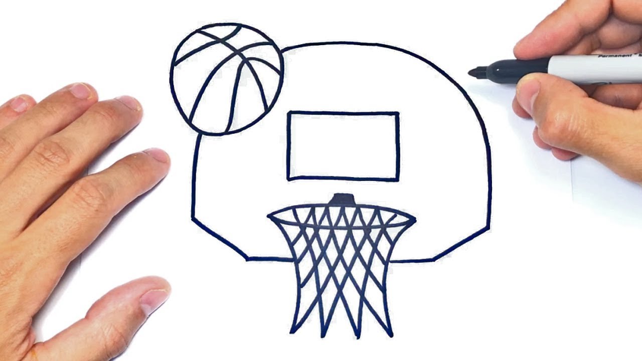 Como dibujar una Canasta de Baloncesto o Basket - YouTube