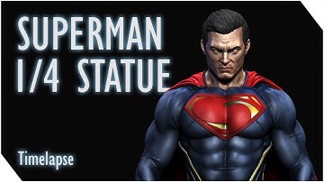 Superman 1/4 Statue - Zbrush Timelapse by Sergio Hualde