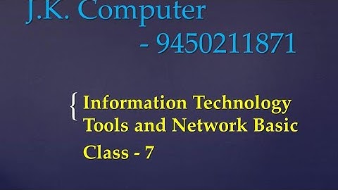 O Level M1-R5 Information technology tools and Network basic Class 7, software and hardware