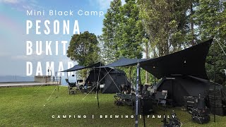 Tenda serba hitam di Pesona Bukit Damar ❗️❗️camping Brooklyn Works Rio tent   DOD Fly sheet otsuka