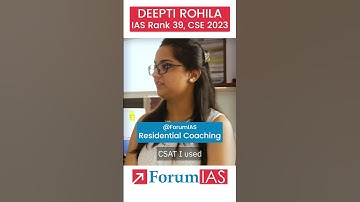 IAS Topper Deepti Rohilla | IAS Rank 39 | UPSC Topper 2023 #shorts