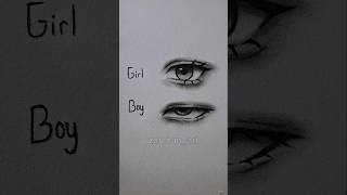 How to draw anime eyes (girl & boy) ✨️ #drawing #howtodraw #tutorial #sketch #shorts