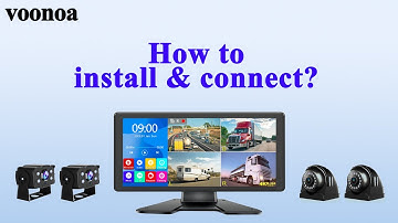 How to install and connect the Voonoa backup camera system?