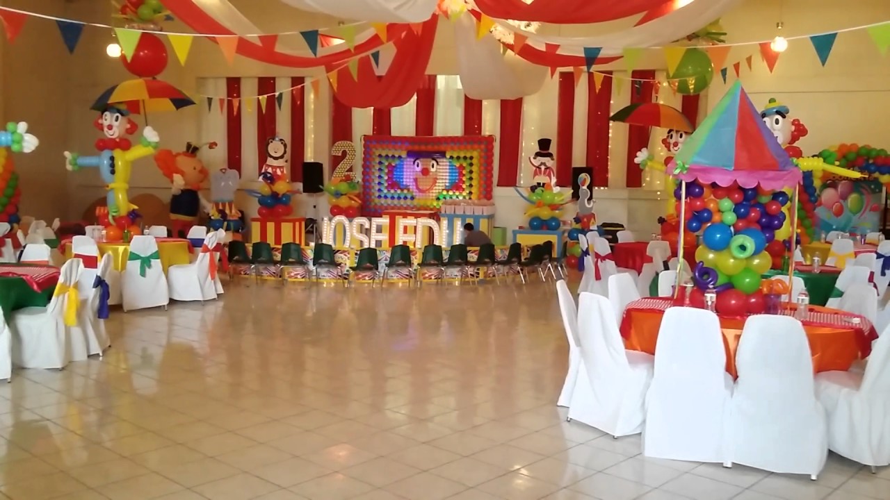 Decoracion de globos tema circo 