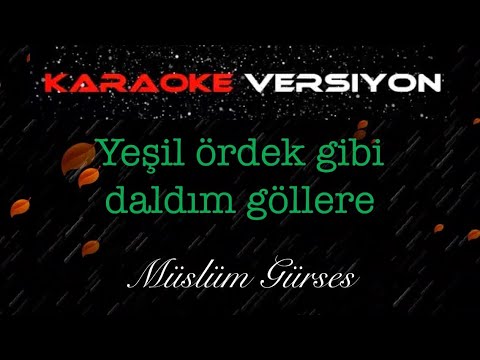 Yeşil Ördek Gibi Daldım Göllere KARAOKE