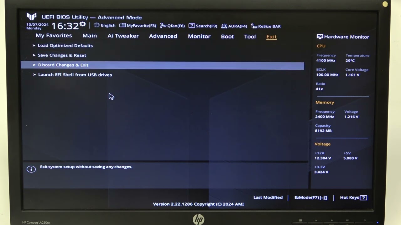 ASUS B760 - How to Exit BIOS Without Saving | Discard BIOS Changes
