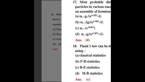Statistical Mechanics Bsc 3rd year DDU and shiddhartha university 2021