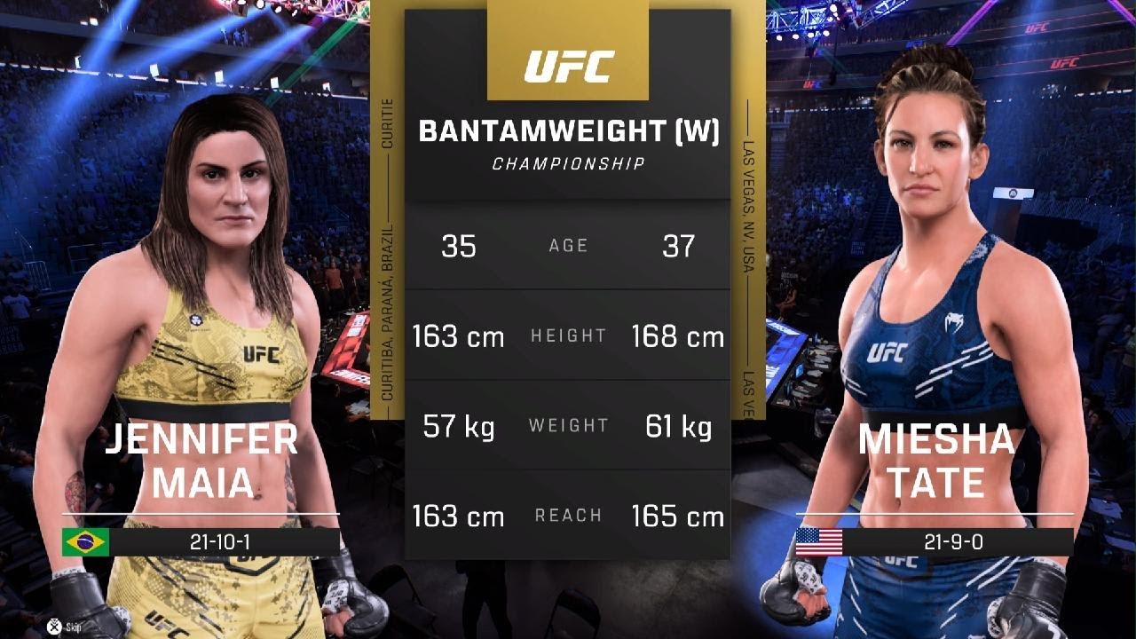 Jennifer Maia vs Miesha Tate - UFC 5 AI Showdown in the Women’s Flyweight Division!