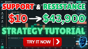 📈QUOTEX SUPPORT AND RESISTANCE TRADING STRATEGY TUTORIAL 2024✅️| $10 TO $43,900 TRADING QUOTEX LIVE📉