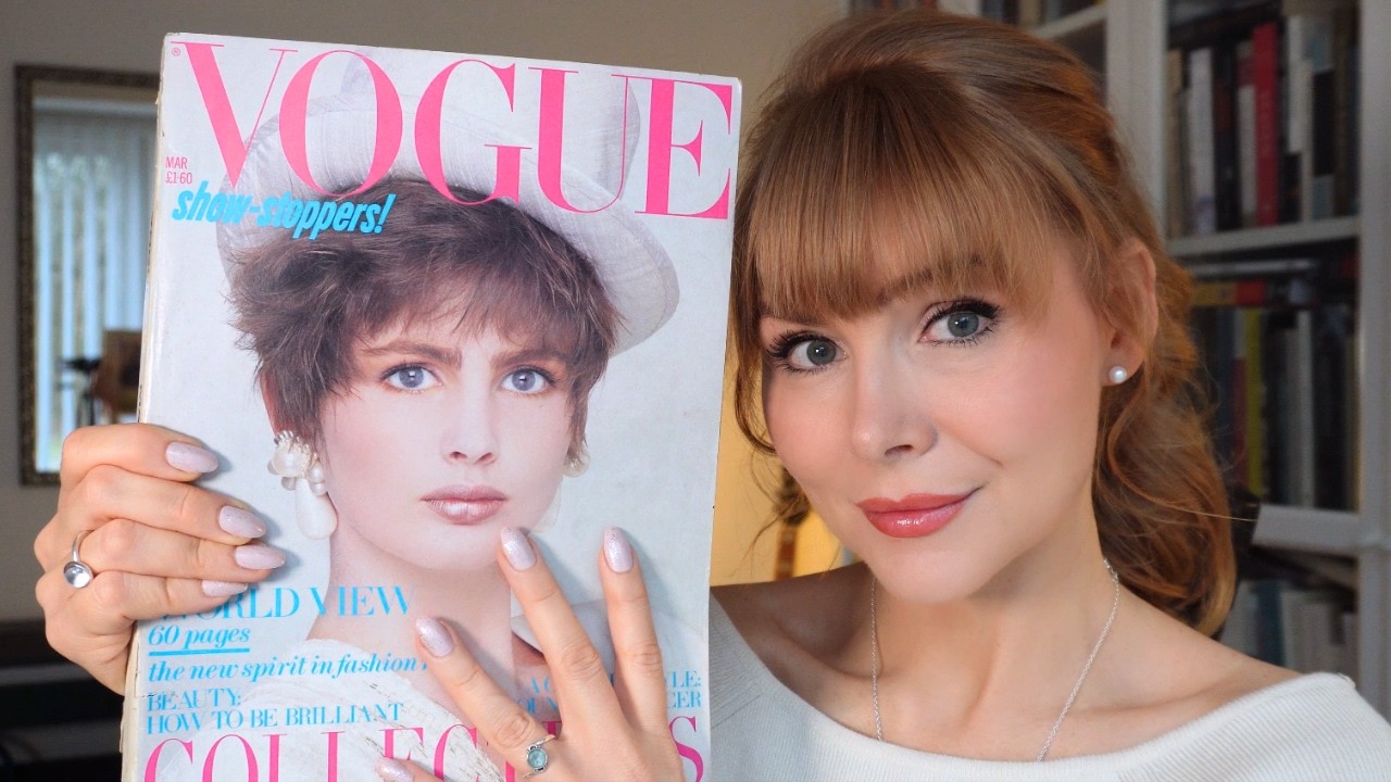 ASMR Vintage Magazine Flip Through | Vogue March 1985 | Soft Page Turning Sounds & Soft Spoken