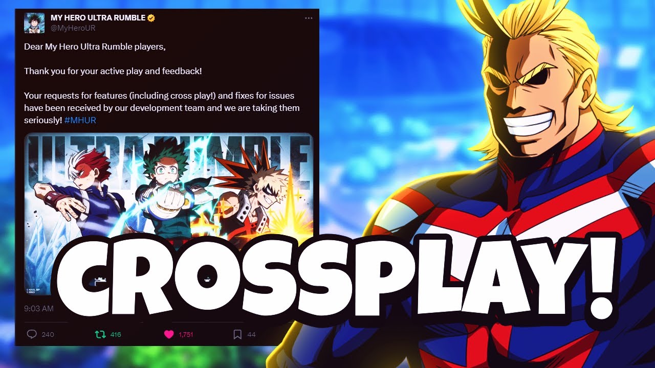 CROSSPLAY IS COMING TO MY HERO ULTRA RUMBLE! 