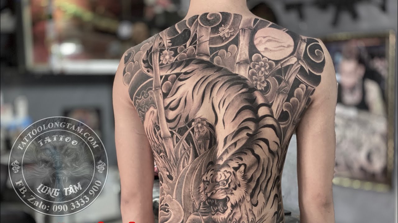 Mua Hình xăm dán kín lưng tattoo full lưng 34x48cm  TB001 tại Miashop89